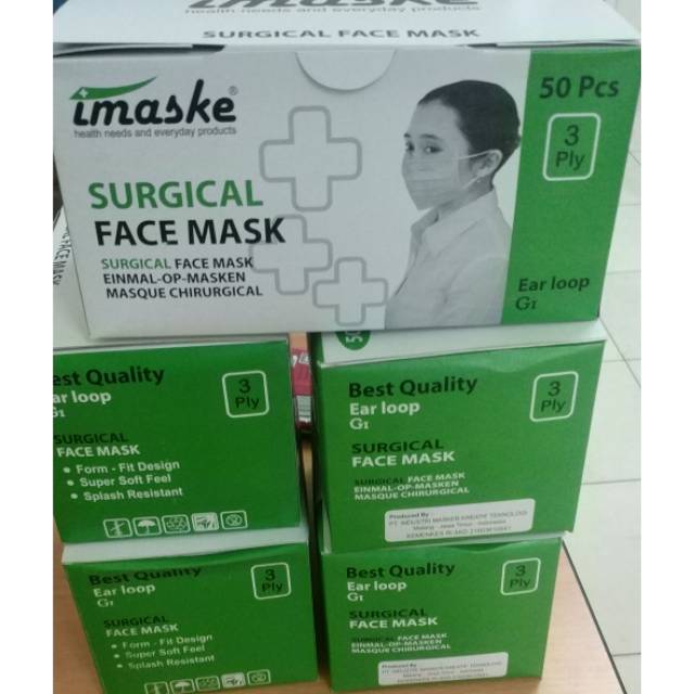 Masker IMASKE 3ply Surgical Face Mask (Earloop)
