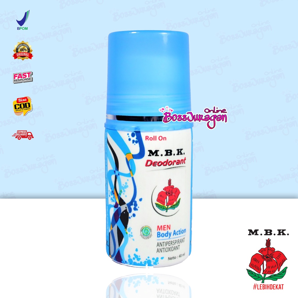 (BOSS) MBK Deodorant Roll On Pria dan Wanita 40ml