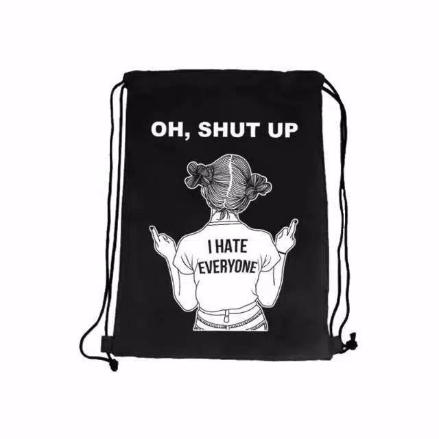 (COD) STRINGBAG/RANSEL SERUT SHUT UP