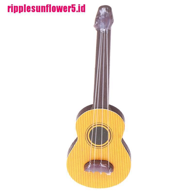 Miniatur Instrumen Gitar Skala 1: 12 Untuk Rumah Boneka