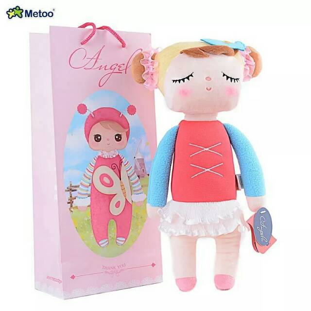 MOMBABY1 Boneka Angela Baby Pink (Free Kantong Kemasan) Atau Boneka Metoo Angela Baby Pink