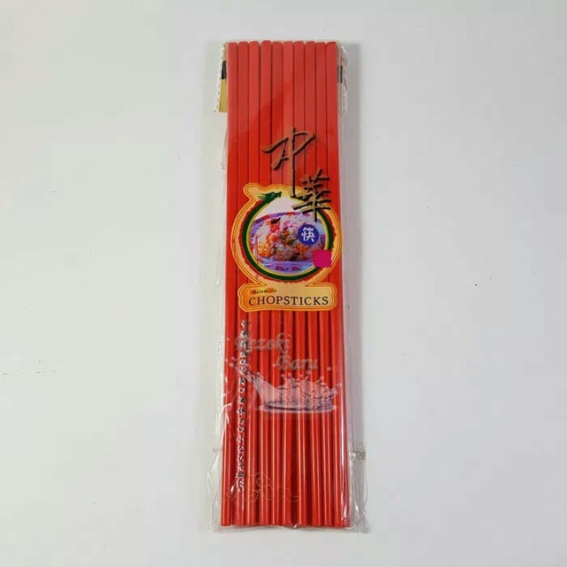 SUMPIT / CHOPSTICK MELAMIN MERAH PER PACK ISI 10 SET