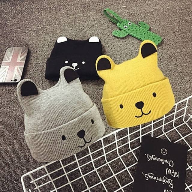 TOKO1234. TOPI KUPLUK RAJUT BAYI TELINGA DOGGY / TOPI KUPLUK UNISEX/ KUPLUK KEREN-3