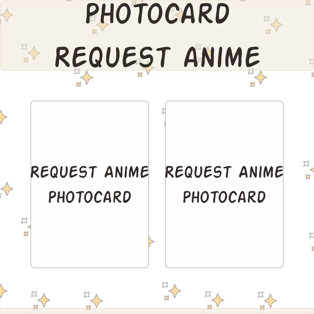 CUSTOM PHOTOCARD REQUEST ANIME BEBAS