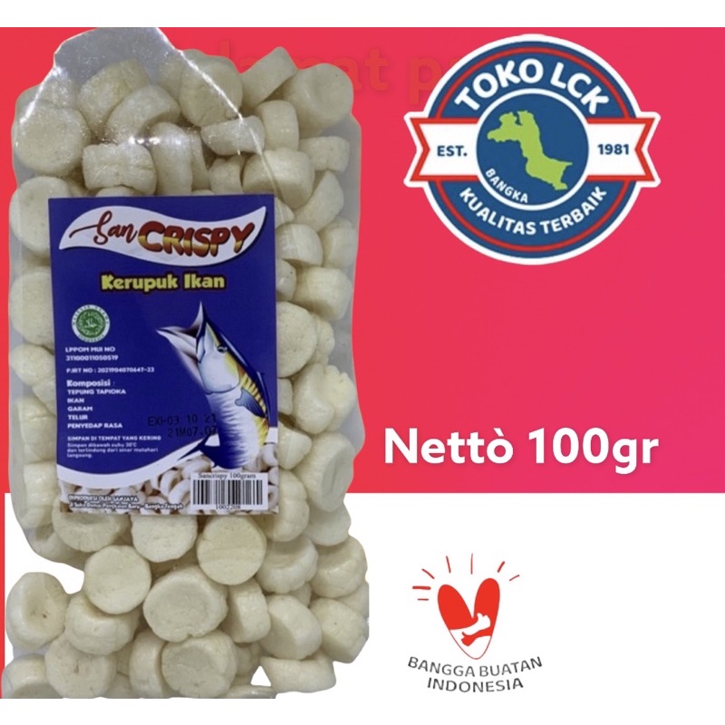 

kerupuk ikan merk SanCrispy