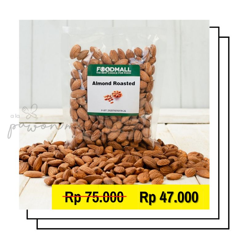 

Kacang Almond Roasted / Kacang Almond Panggang 250gr UTUH