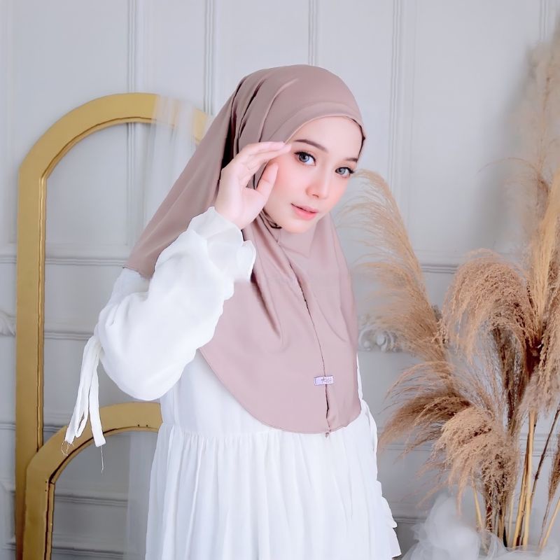 Jilbab Bergo Malay Jersey| Hijab Daisy Instan Malay Jersey Premium