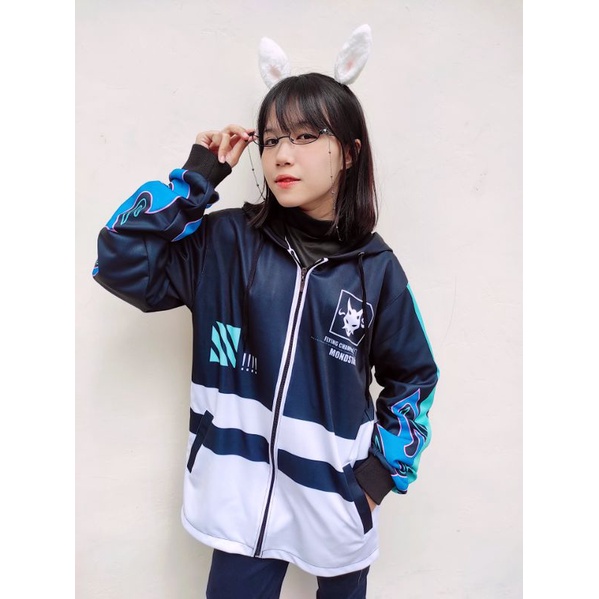 【AiVii】JAKET SWEATER XIAO GENSHIN IMPACT HOODIE COSPLAY UNISEX PRIA WANITA