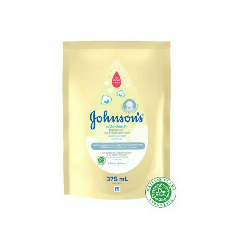 Johnson’s CottonTouch Hair &amp; Body Bath Refill Pouch 375 ml