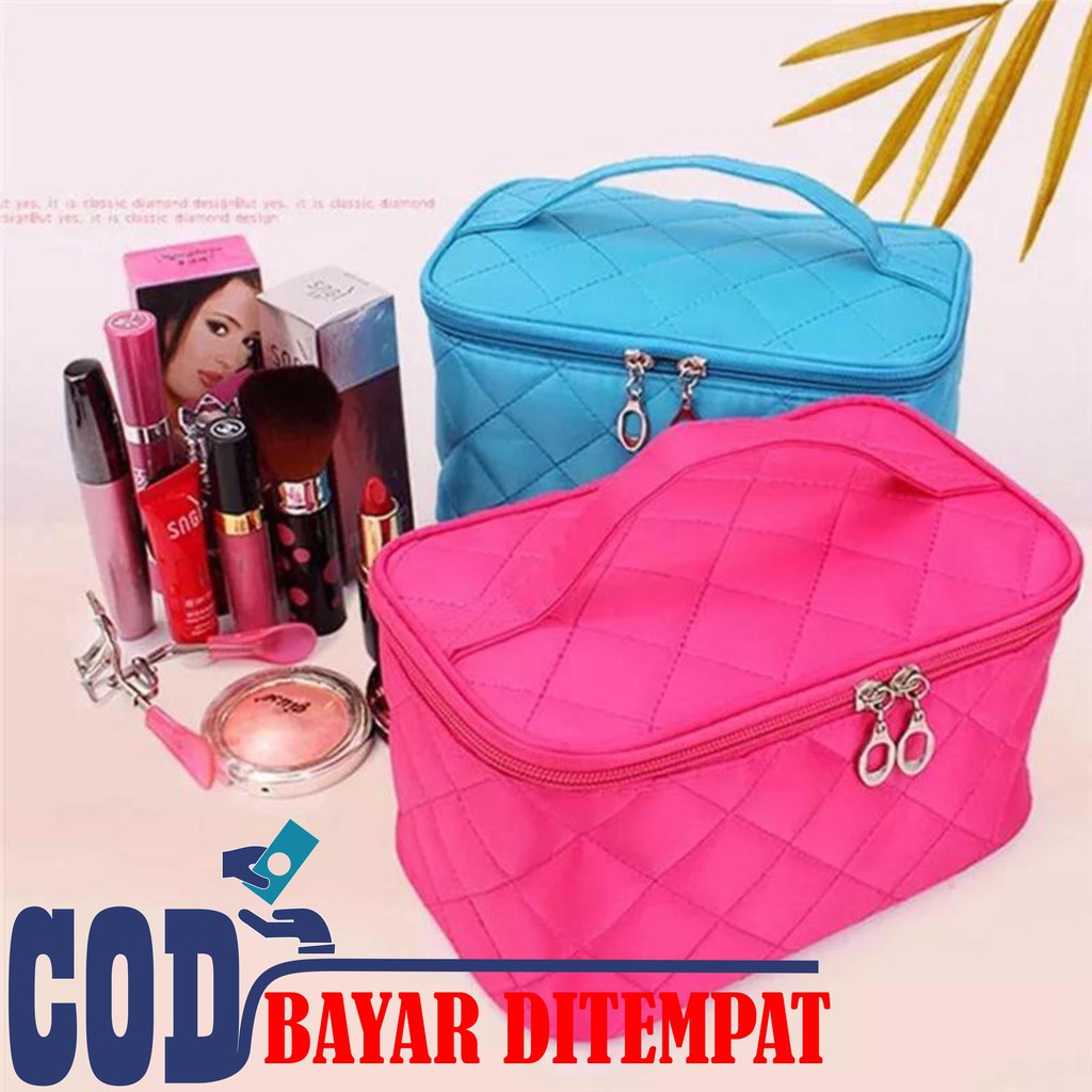 Tas Wanita Belah Ketupat Tempat Penyimpanan Kosmetik Ritsleting K241 / Tas Kosmetis / Tas Maku up