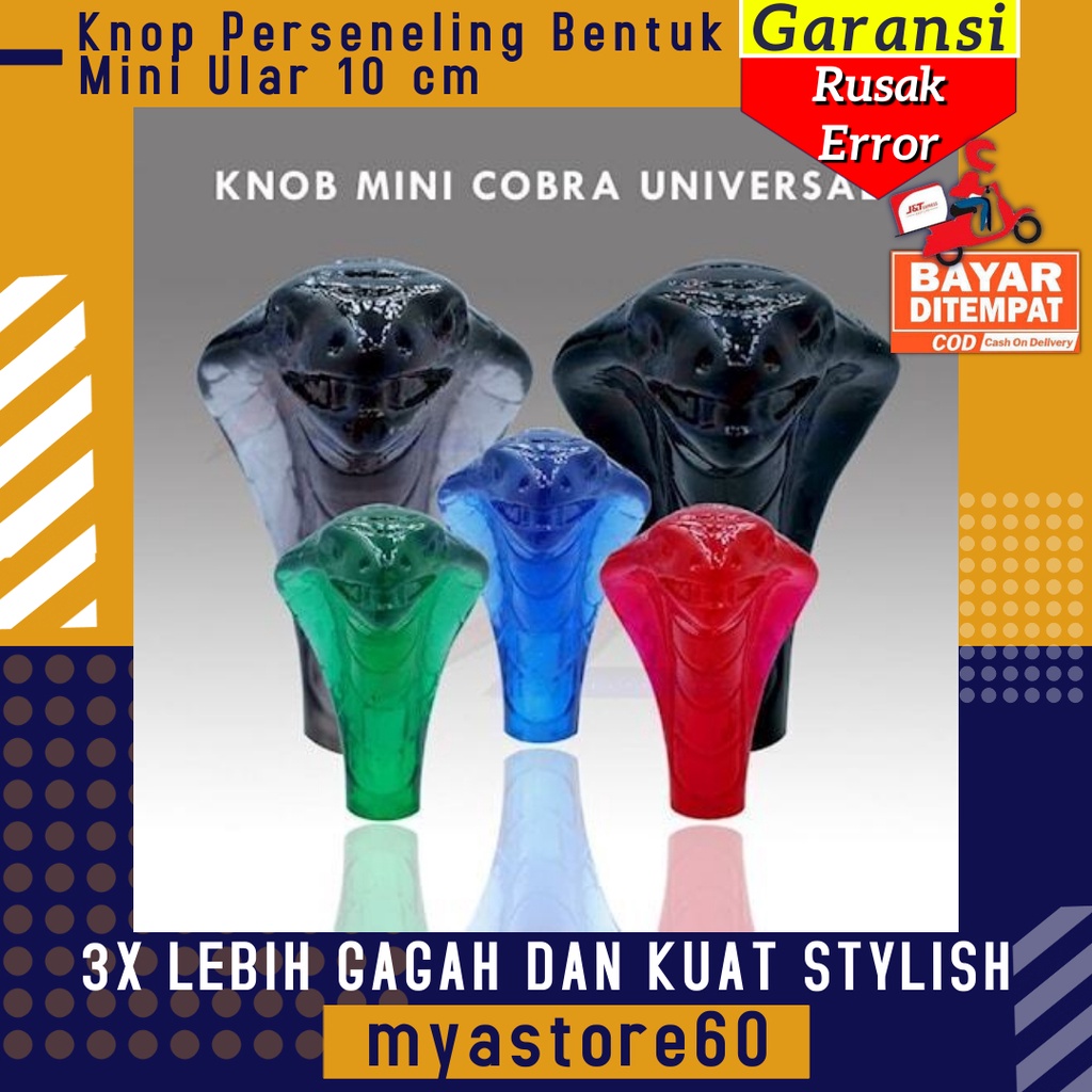 Knop Perseneling Knob Perseneling Pedal Ular Cobra MINI Kecil 10M Knop Knob Tuas Gigi Perseneling Cobra MINI Semua Mobil Truk Knob Tongkat Transmisi Variasi Disel Universal Variasi