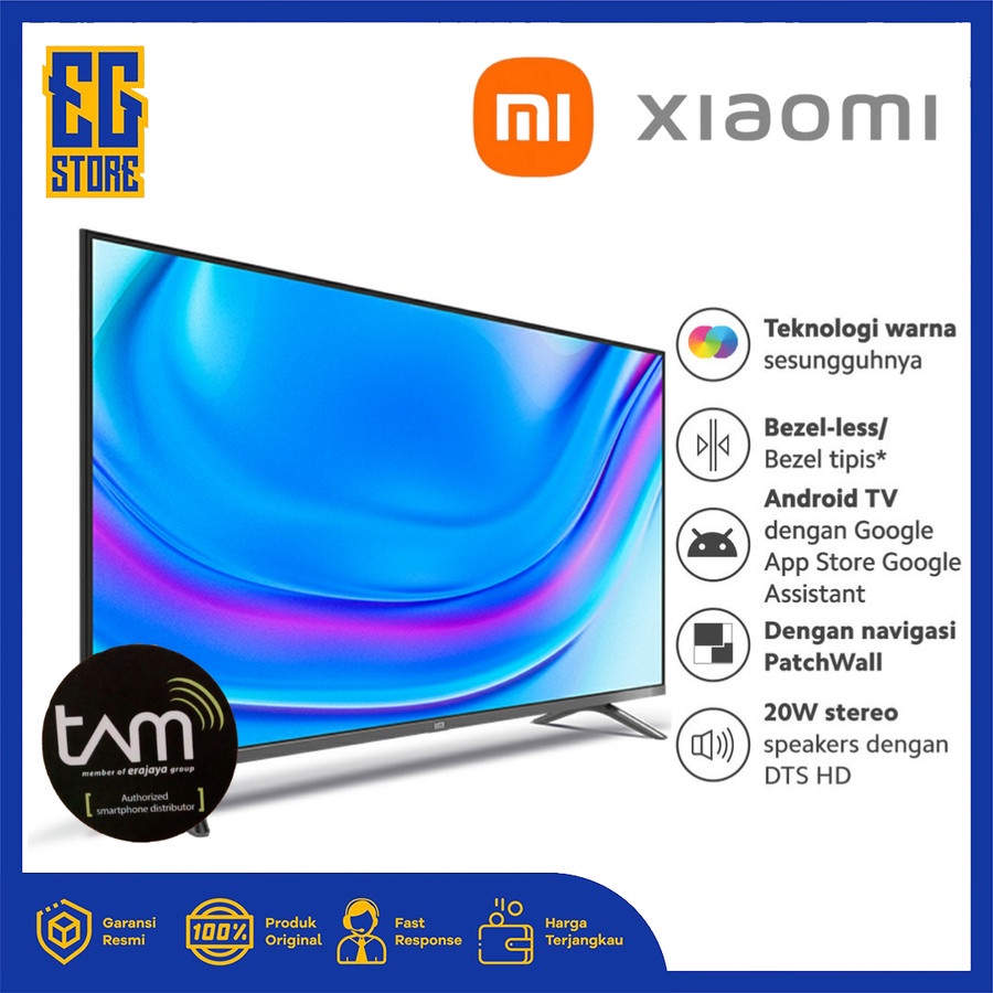 xiaomi official mi tv 4 32 inch bezel less 4k led smart tv android tv