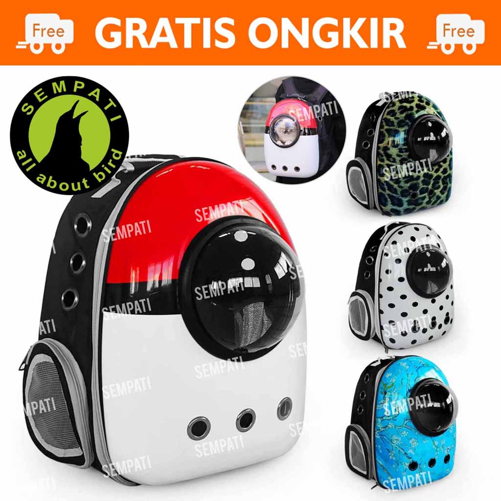 tas kucing ransel space capsule import tas gendong kucing anjing astronot kaca transparant pet cargo