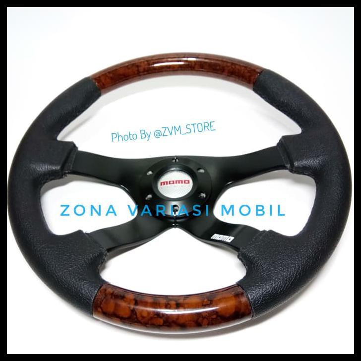 Kualitas Terbaik Stir Steer Racing Mobil Momo Motif Kayu / Wood K4 Limited Edition Htm