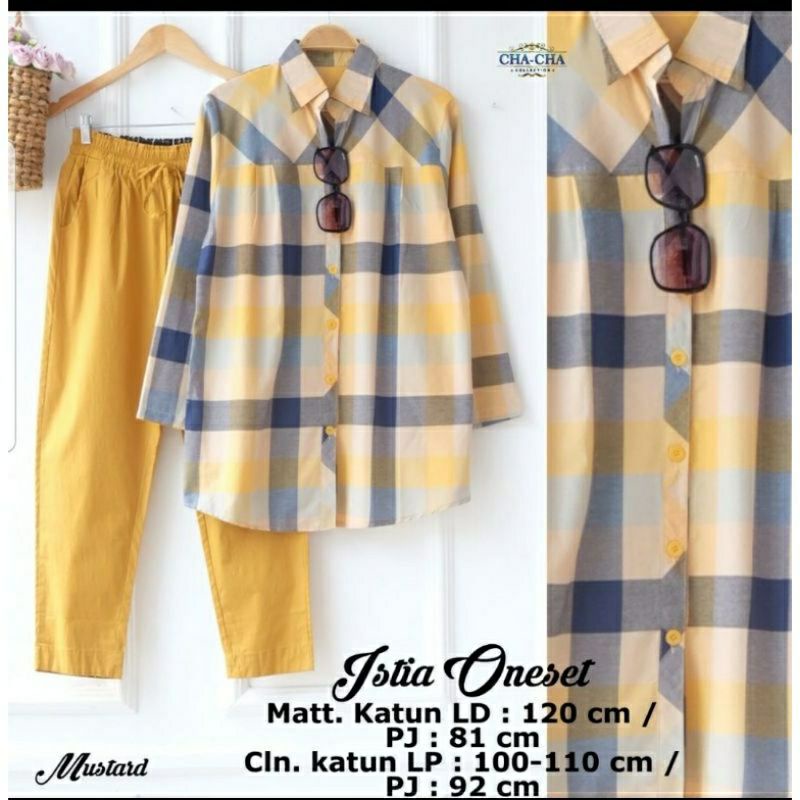 Setelan katun wanita Istia one set by cha cha fashion solo-1