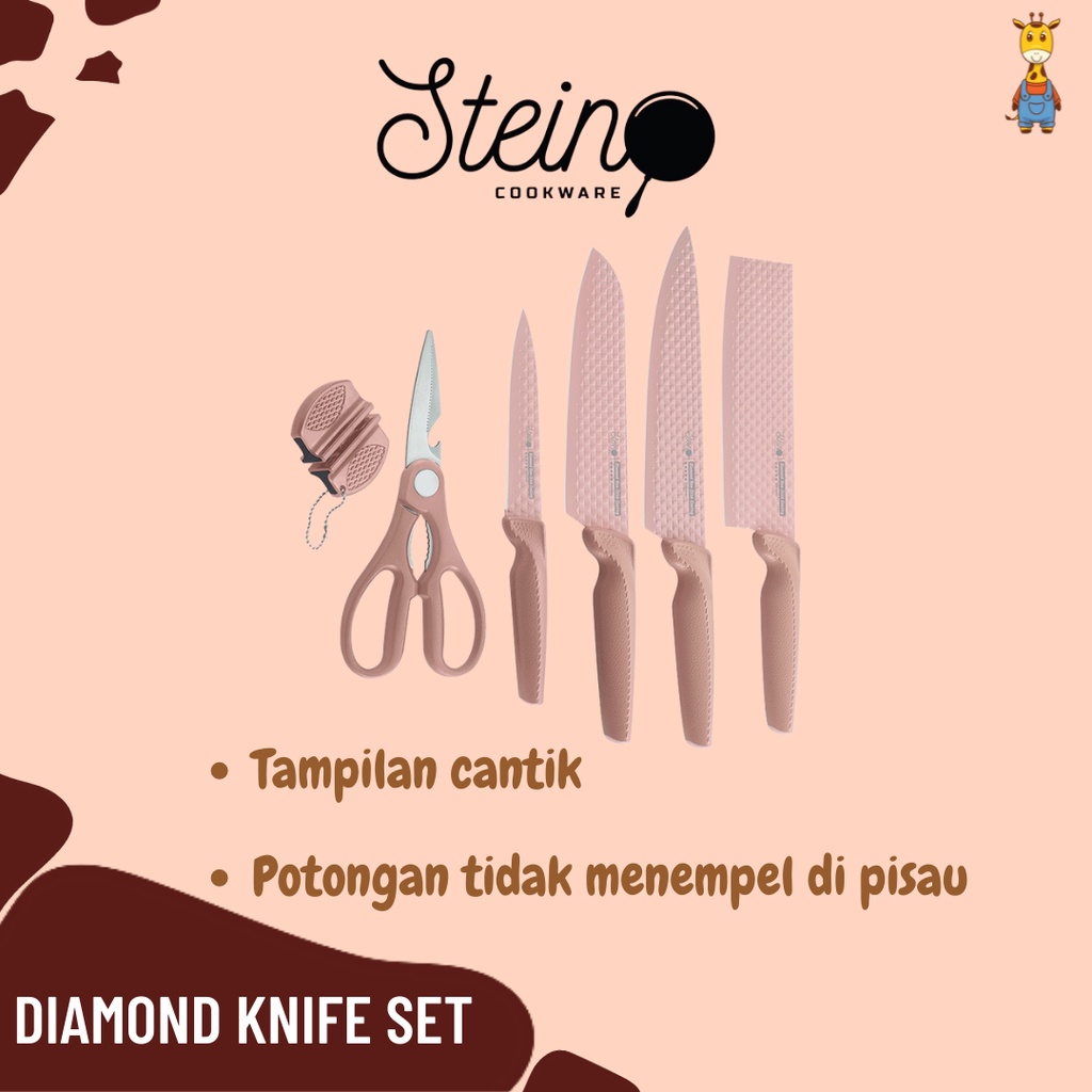 Stein Diamond Knife Set / Pisau Dapur Diamond Set