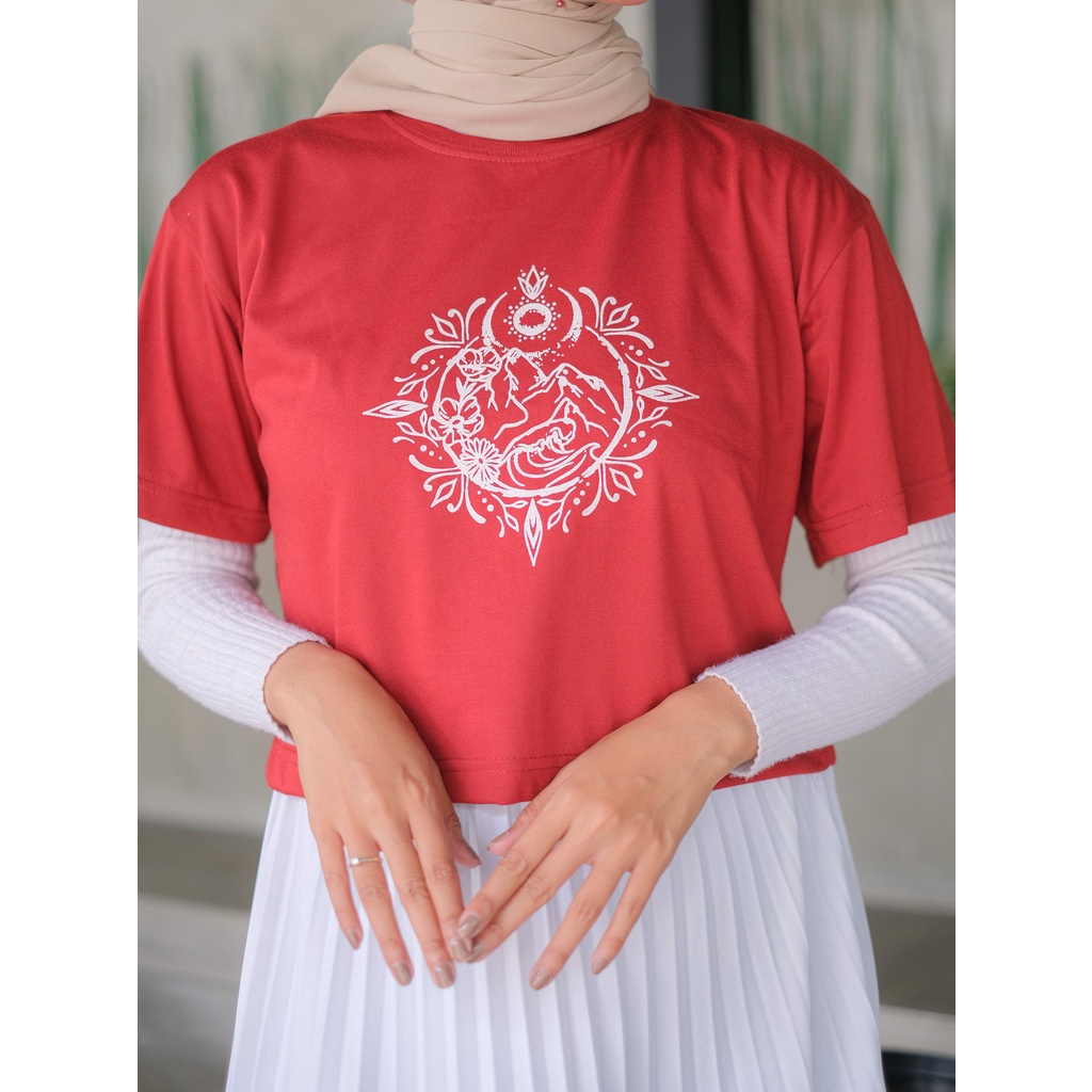 ZAHRA - CROP TOP Baju Atasan Wanita Terbaru Kaos Crop COTTON MOUNTVIEW