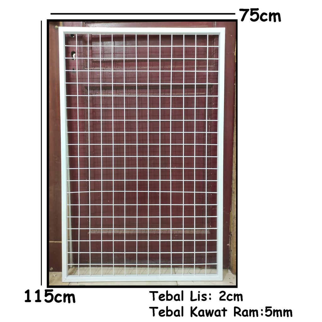 Kawat Ram Lis/Bingkai 115x75 Cm Tebal Lis 2cm/Tebal Kawat Ram 5mm- Rak Display Aksesoris HP