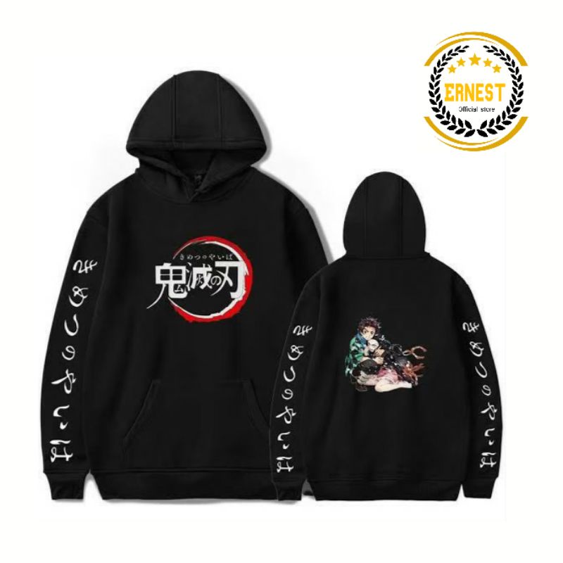 sweater hoodie anime kimetsu no Yaiba demon slayer pria dan wanita