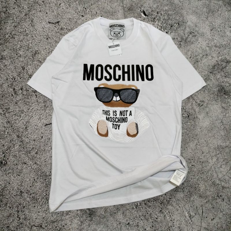 READY BISA COD !!! KAOS T-SHIRT MOSCHINO BEAR PREMIUM HIGHT QUALITY FULLTAG&amp; LEBEL ( FULL BORDIR ) BESTSELLER!!