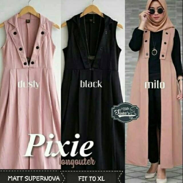 Pixie outwear fashion muslim luaran cardi panjang