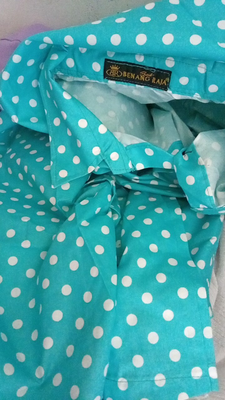 Benang Raja Atasan Wanita Tunik Motif Polkadot Ld 80cm