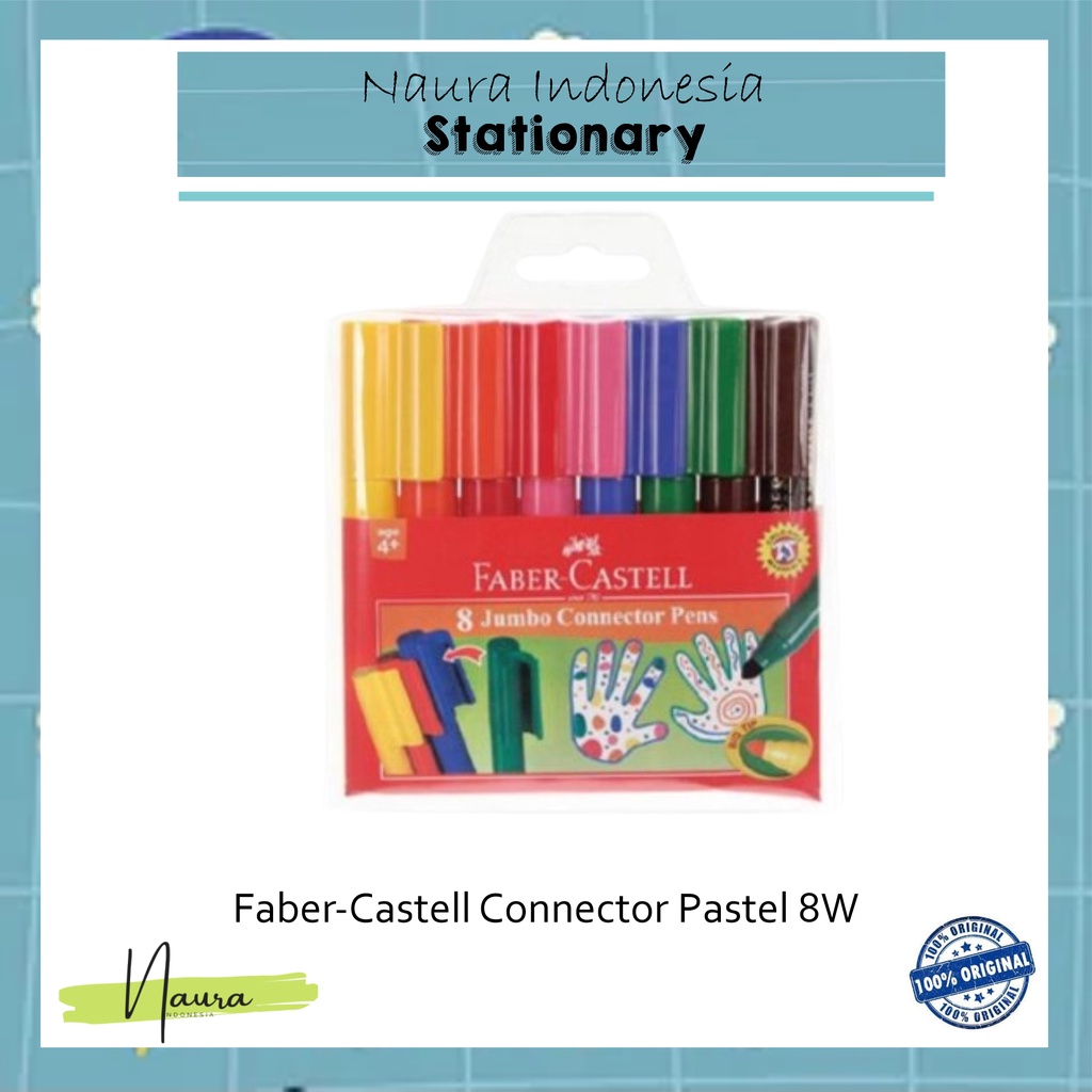 

Connector Pen Faber Castell 8 W | Spidol Faber Castell 8 Warna | Faber Castell Connector Pen