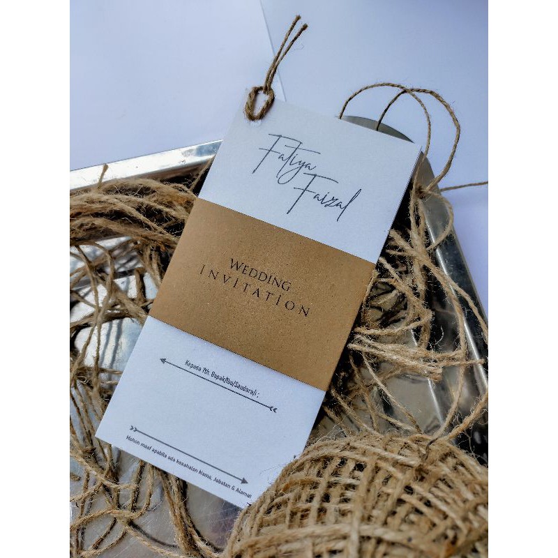 Undangan Rustic murah/ undangan pernikahan/ undangan rustic kode 3 layer