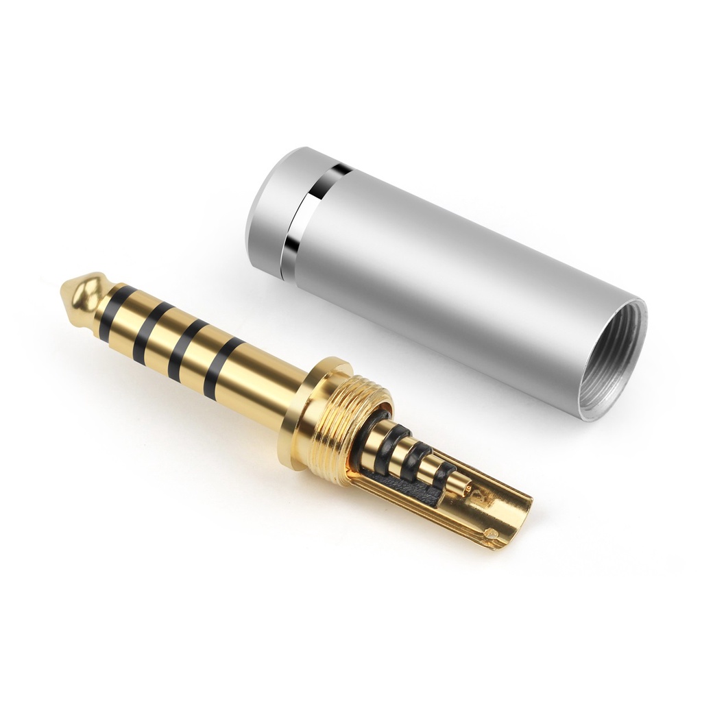1pc Adapter Konektor Jack Audio Headphone Hifi 4 Lapis Emas 4.4mm 5 Pole Nw-Wm1Za Bahan Tembaga