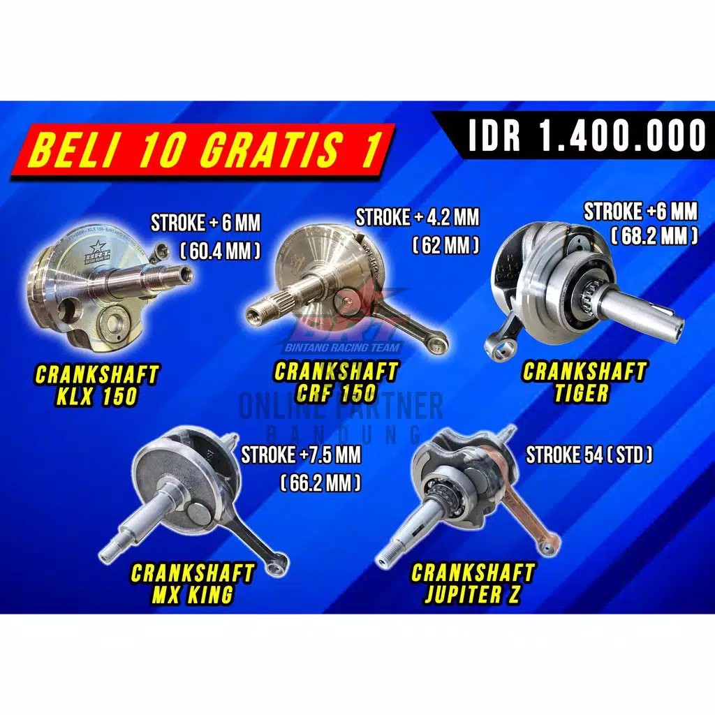 BRT SUPER CRANK SHAFT KRUK AS JUPITER Z