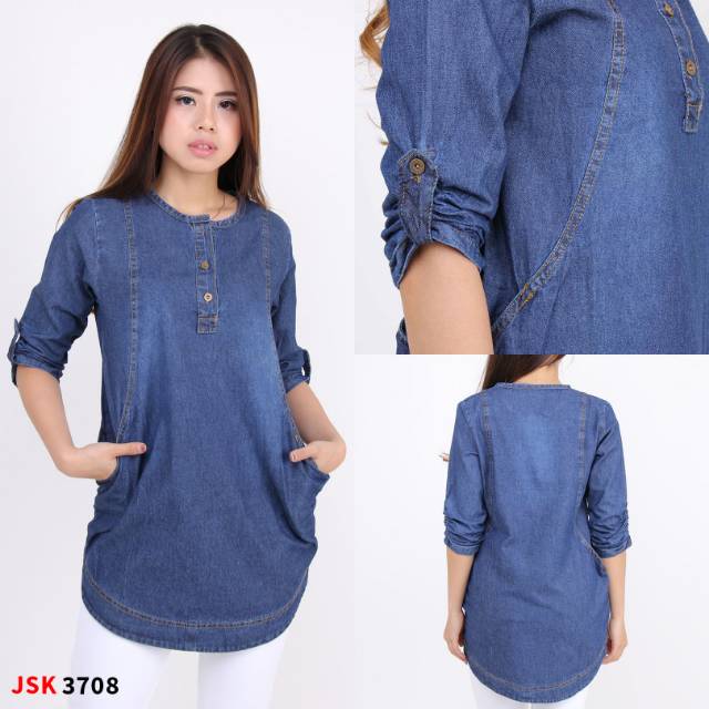 Denim jean dress casual dress JSK 3708