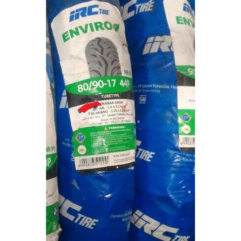 BAN LUAR IRC 80/90-17 ENVIRO NR91 TUBETYPE