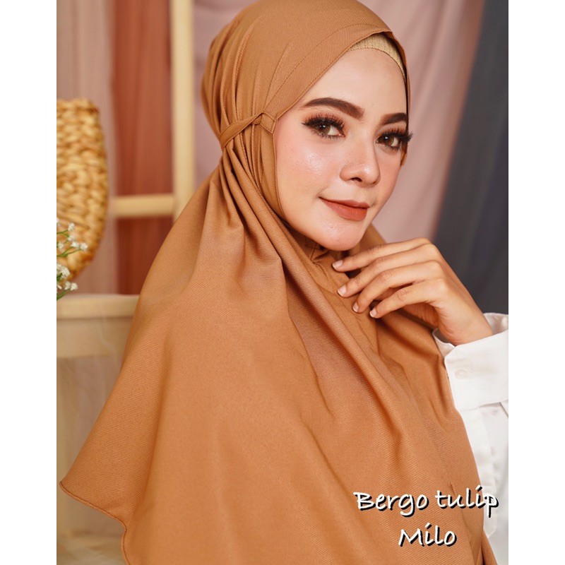 Bergo Tulip/Daily khimar/Instan Mochi Tulip