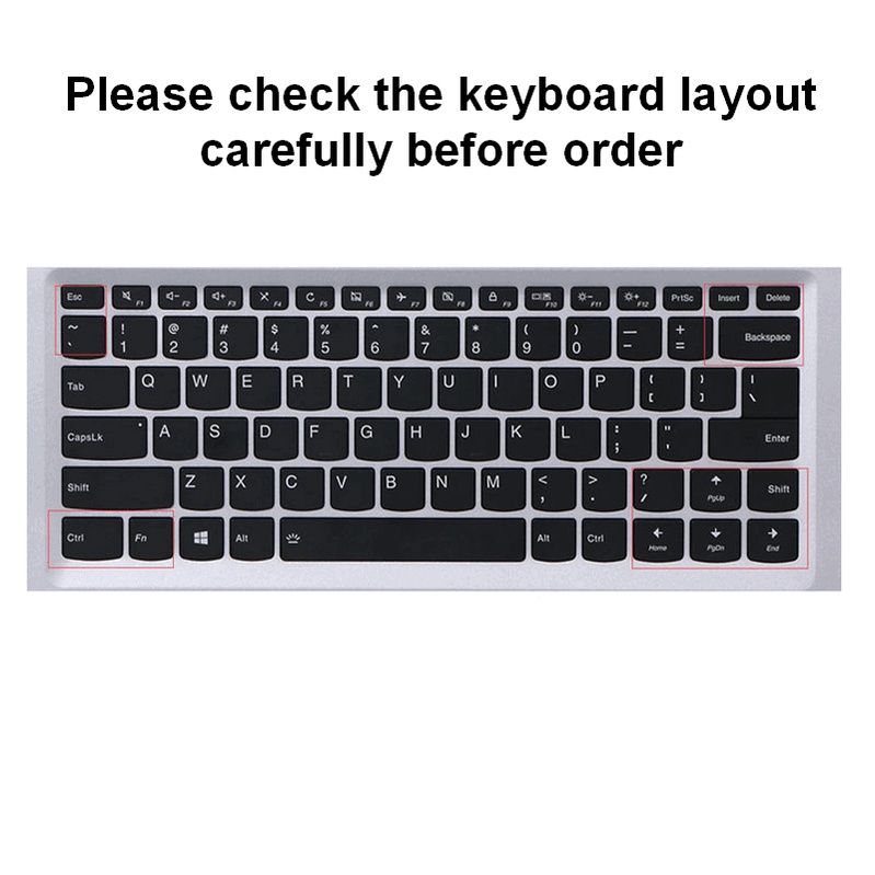 Lenovo Ideapad Cover Keyboard Bahan Silikon Ukuran 14 Inch Untuk Ideapad 310S 510s V110 710s-14ISK