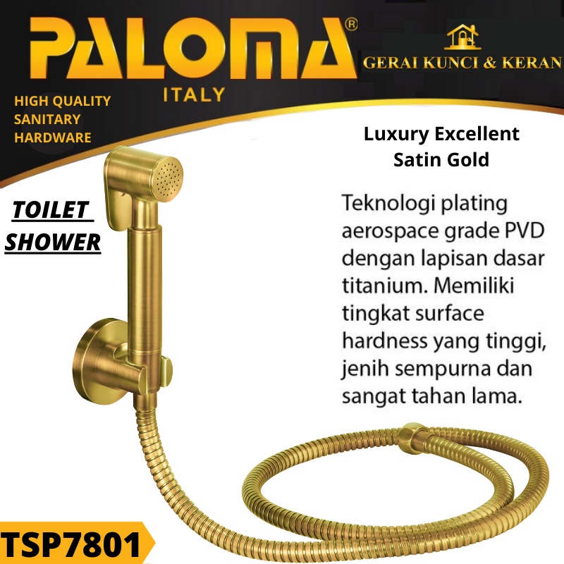 PALOMA TSP 7801 Toilet Shower Jet Washer Bidet Cebok WC SATIN GOLD