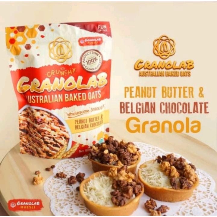 

Granolab Peanut Butter & Bellgian Chocolate 180gr