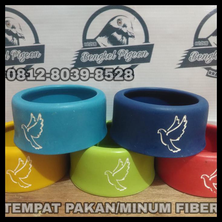 Indh Tempat Wadah Pakan Minum Cepuk Burung Merpati Dara Kelinci Fiber - Biru Berkualitas Kode 541