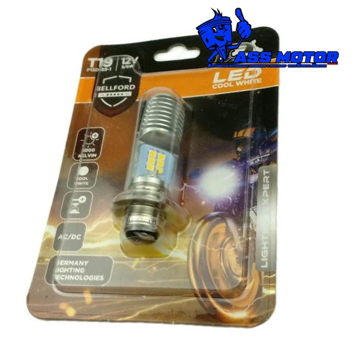 Lampu Depan LED T19 Bellford BUKAN AYOTO BUKAN OSRAM LAMPU LED MOTOR SEMUA BEBEK SOKET H6 LED VARIO 