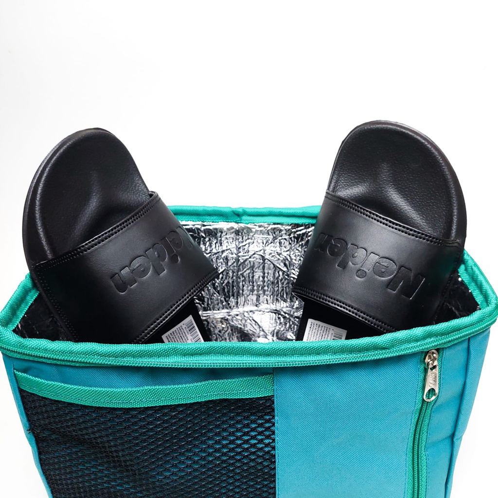 Sandal Slop Hitam Pria Wanita Slip On Flip Flop Basic Karet Distro Casual Anti Slip Quality Original by Neiden - (BISA COD)-7