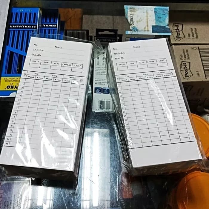 

Terbatas Kartu Absensi / Absen Polos Bagus