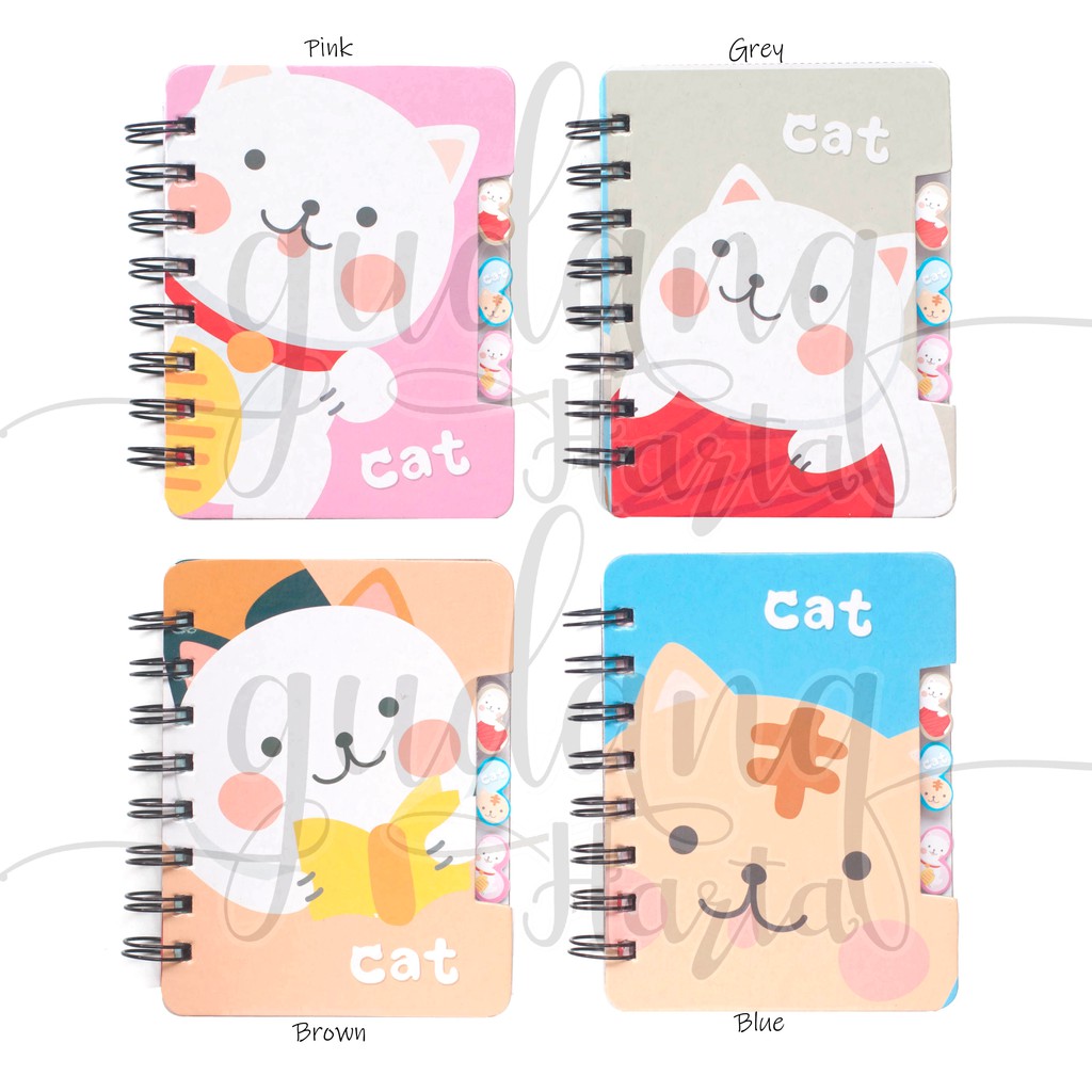 Notebook Mini Lucky Cat Kucing Memo Unik Buku Tulis Lucu GH 308088