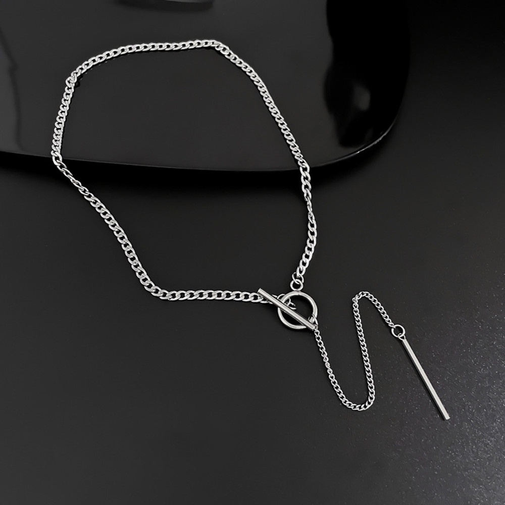 Kalung Kalung Rantai Pendek Titanium Stainless Steel untuk Pria dan Wanita