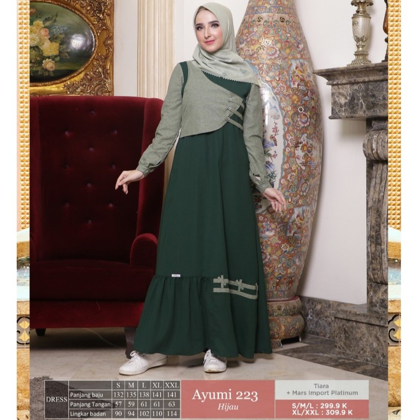 FASHION MUSLIM GAMIS TERBARU AYUMI 223 ETHICA PREMIUM / ORIGINAL BRAND PRODUK / TREN 2021