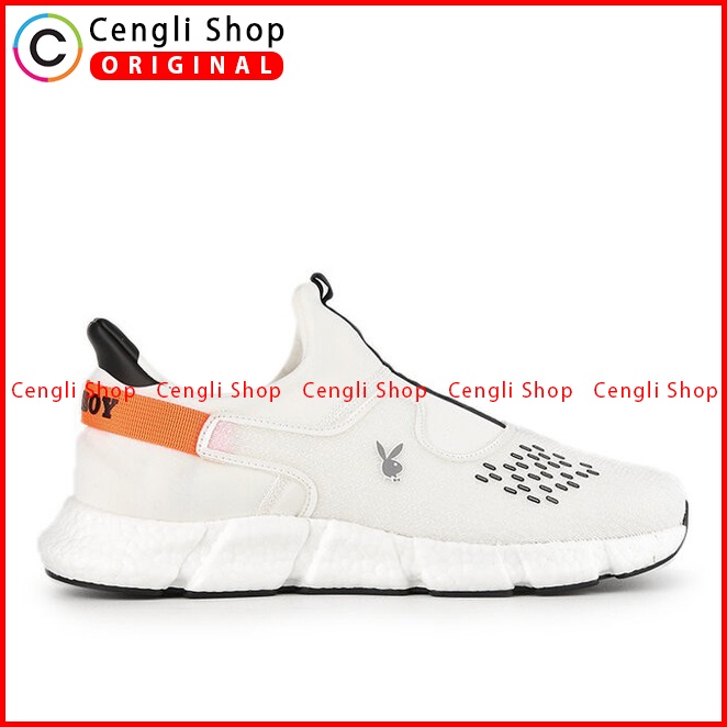 SEPATU SNEAKER PLAYBOY PRIA ORIGINAL CASUAL KETS BRANDED PUTIH PL96