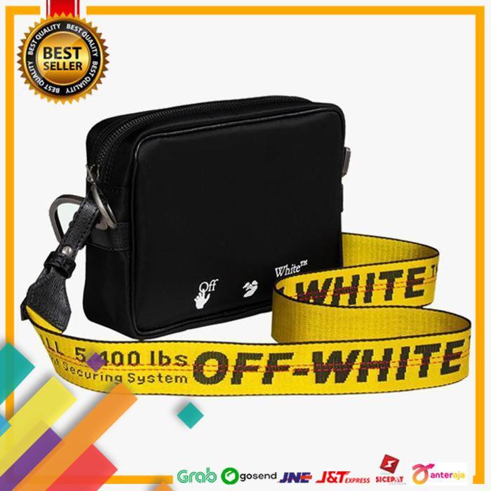 SALE.. OFF WHITE FW20 CROSSBODY BAG BLACK 100% AUTHENTIC ..TERMURAH