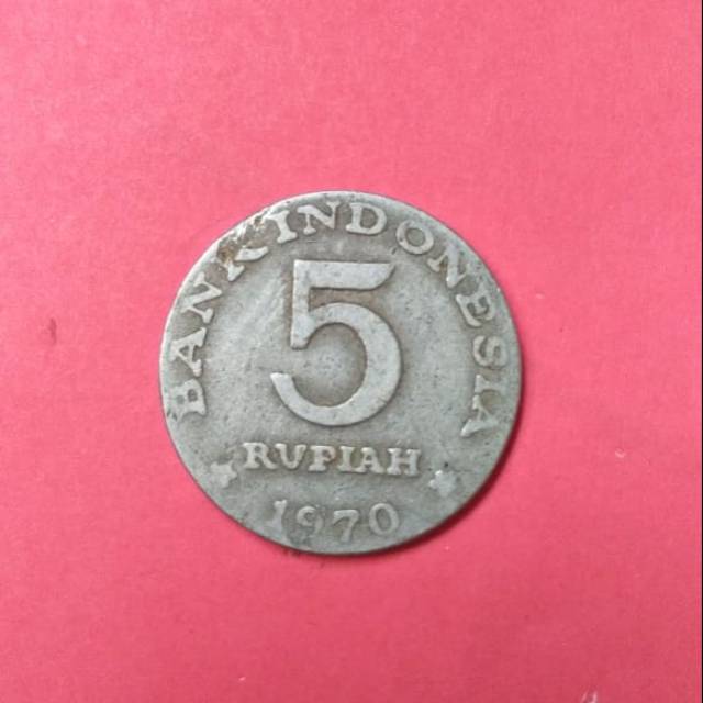 MURAH koin 5 rupiah tahun 1970