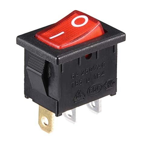 Saklar Switch Kecil 3 Pin On Off + Lampu / Rocker Switch Small