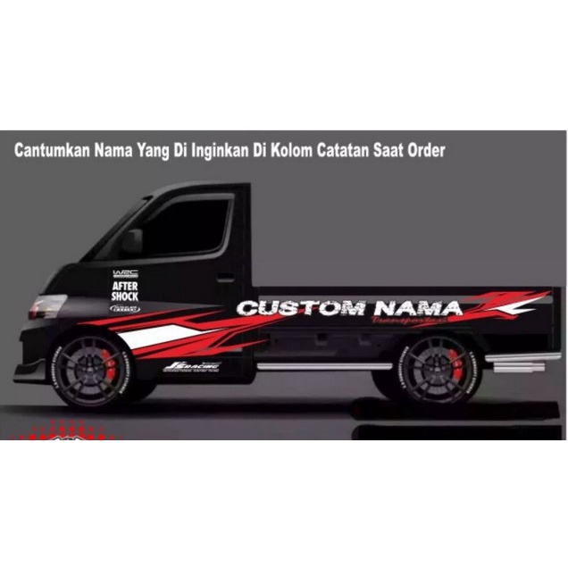 Stiker Mobil Pick Up Custom Nama Stiker Striping mobil Pick Up Grandmax Apv Terbaru