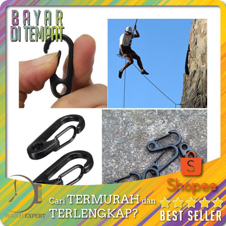 TERMURAH Alat Bantu Tali Mini D-type Buckle Hanging Carabiner Keychain EDC B36