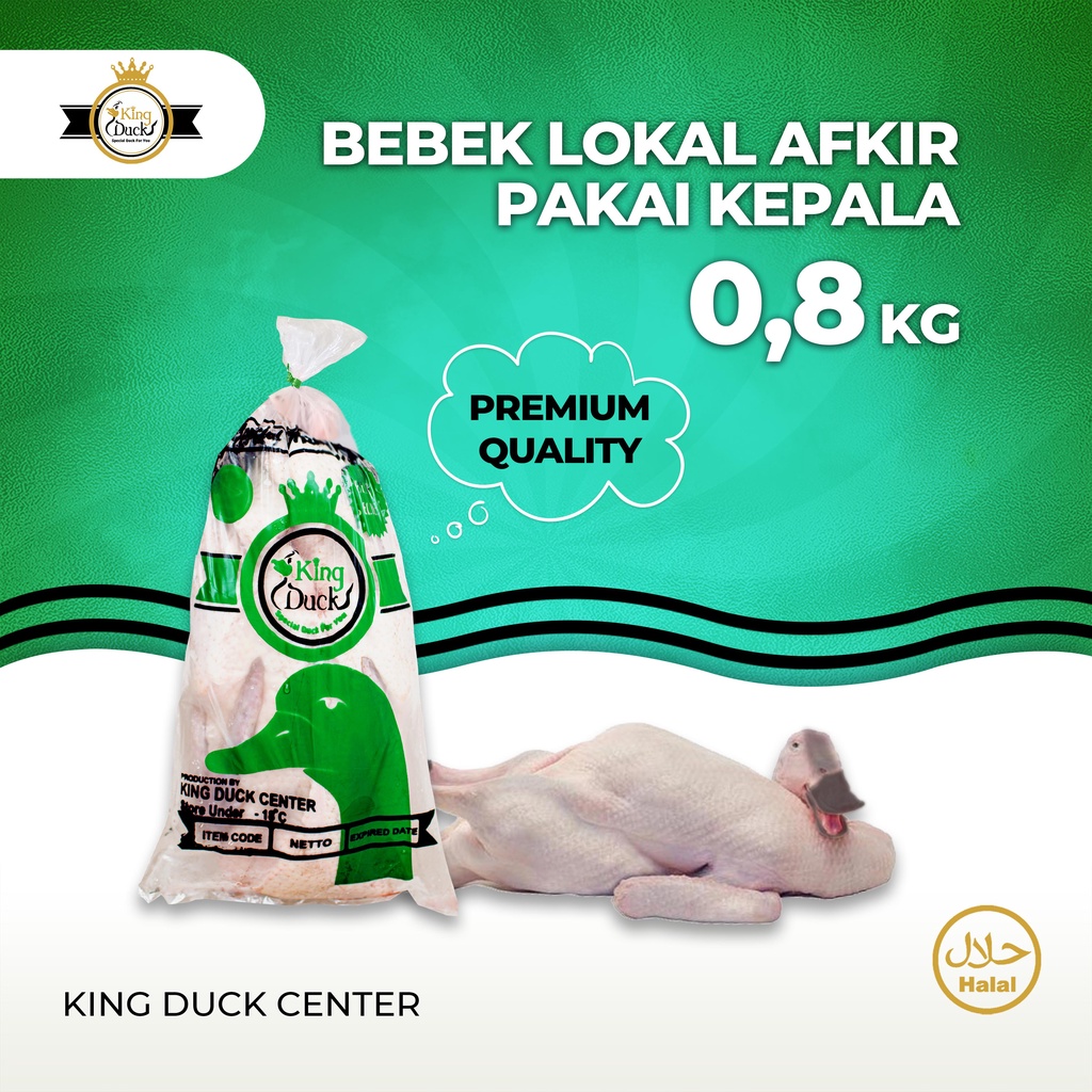

Daging Bebek Lokal Afkir 0.8 Kg Utuh Pakai Kepala Kaki Fresh / Frozen